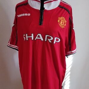 Umbro Red and Black Soccer Jersey